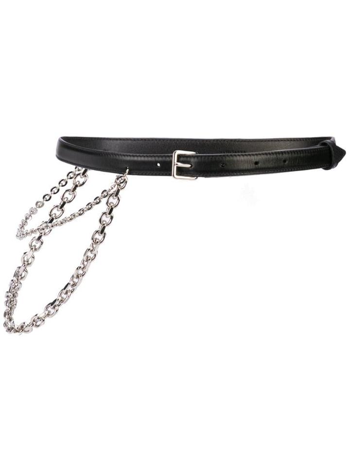 Altuzarra Shasti Belt - Shiny Nickel/black