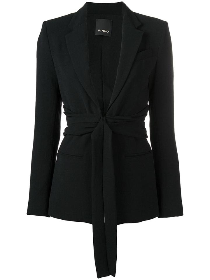 Pinko Tie Waist Blazer - Black