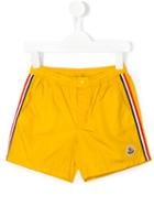 Moncler Kids Side Stripe Swim Shorts, Boy's, Size: 8 Yrs, Yellow/orange