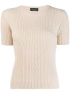 Roberto Collina Ribbed Knitted Top - Neutrals