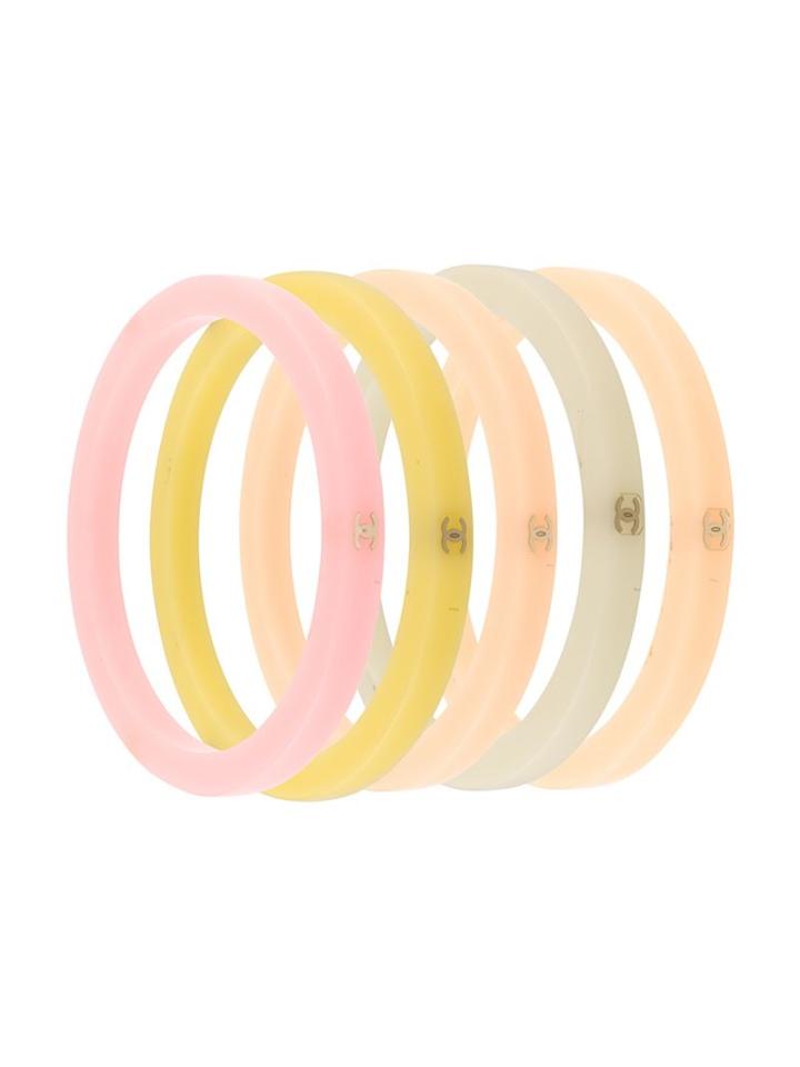 Chanel Vintage Set Of Five Stackable Bangles