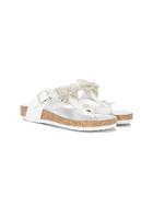 Monnalisa Teen Embellished Bow Sandals - White