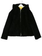 Marni Kids Teen Zipped Hooded Jacket - Black