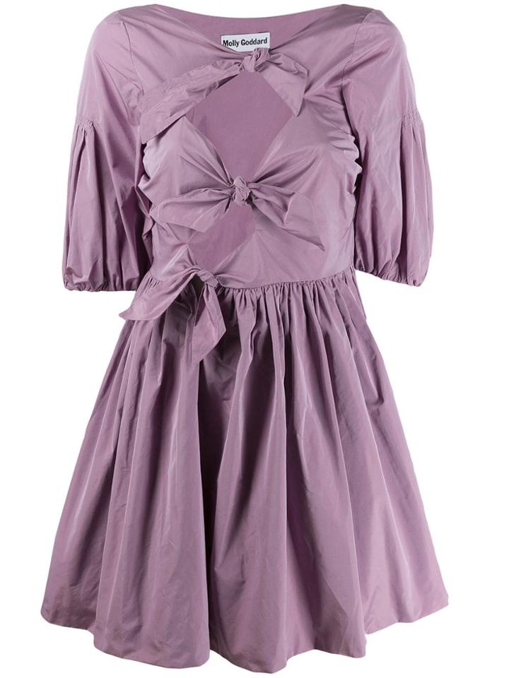 Molly Goddard Knot Detail Dress - Purple