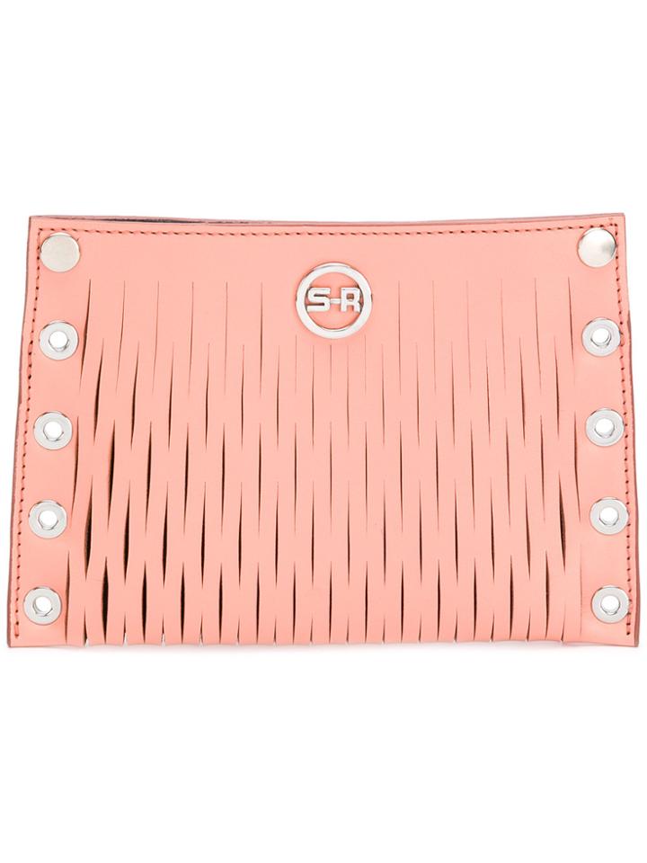 Sonia Rykiel Perforated Detail Clutch - Pink & Purple
