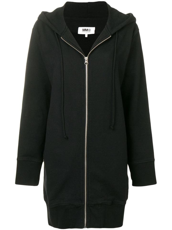 Mm6 Maison Margiela Zip-off Sleeve Hoodie - Black