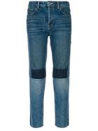 Helmut Lang Patchwork High Rise Jeans - Blue