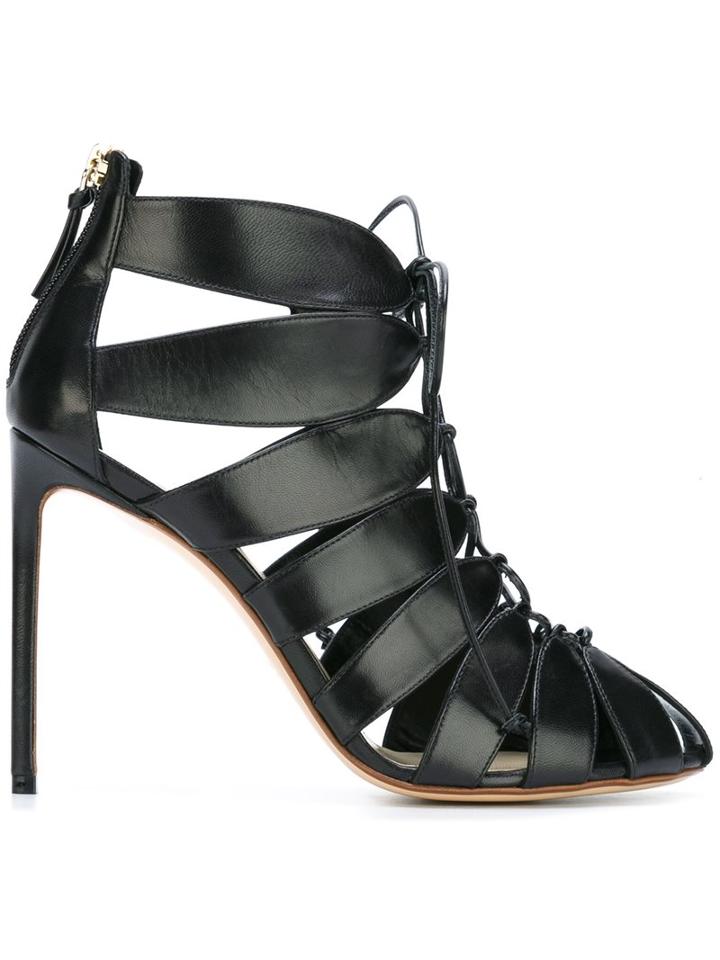 Francesco Russo Strappy Rear Zip Pumps