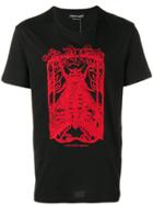 Alexander Mcqueen Moth Embroidered T-shirt - Black