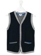 Boss Kids Ribbed Trim Waistcoat, Boy's, Size: 16 Yrs, Blue