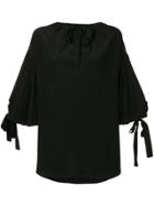 Prada Tie Sleeve Top - Black