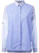 Each X Other - Concealed Fastening Striped Shirt - Women - Cotton - S, Women's, Blue, Cotton