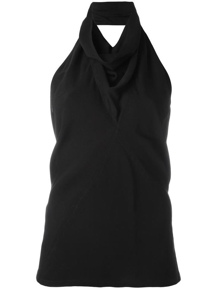 Rick Owens Naska Halter Top, Women's, Size: 44, Black, Acetate/viscose