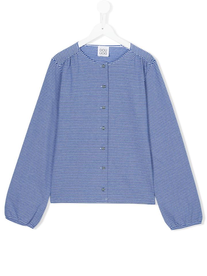 Douuod Kids Striped Jacket, Girl's, Size: 14 Yrs, Blue