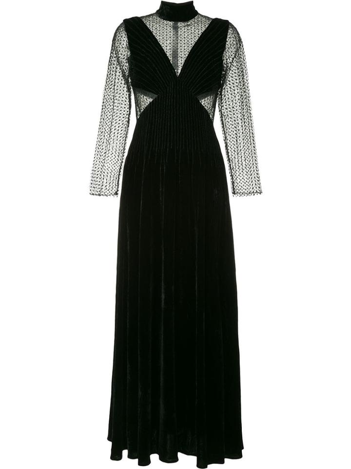 Huishan Zhang Sequin-embellished Lace Gown - Black