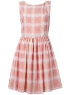 Marc By Marc Jacobs Blurred Gingham Flared Dress