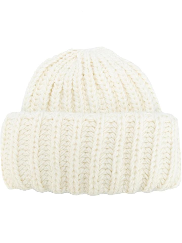 Federica Moretti Knitted Hat, Women's, White, Acrylic/virgin Wool
