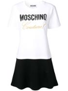 Moschino Logo T-shirt Dress - White