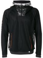 Adidas By Kolor Layered Fishnet Sports Hoodie - Black