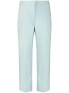 Alexander Mcqueen Cropped Tapered Trousers - Blue