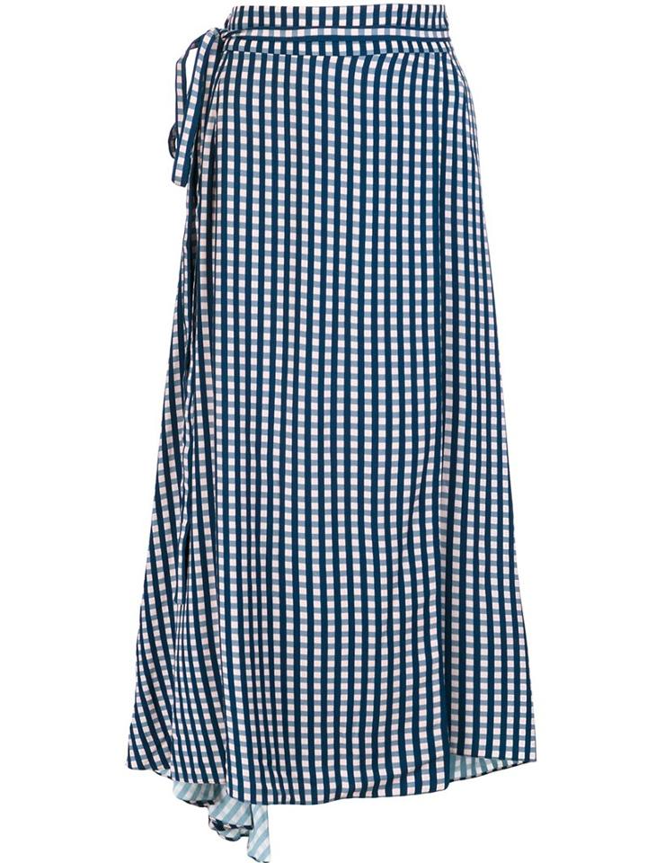 Preen By Thornton Bregazzi Checked Wrap Skirt