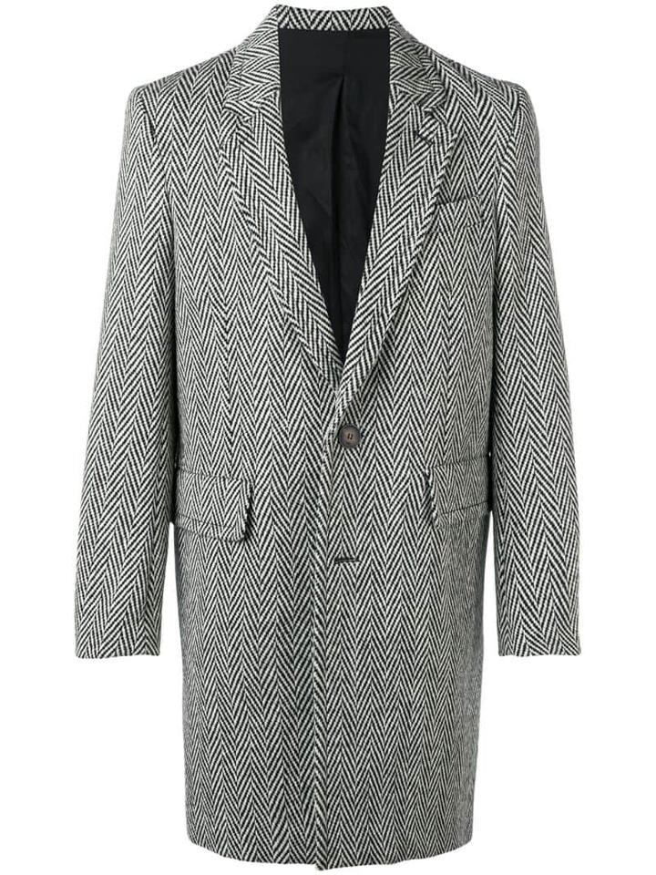 Ami Paris Lined Two Buttons Coat - Black