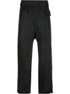Ann Demeulemeester Belted Waist Cropped Trousers, Men's, Size: Small, Black, Acetate/rayon/linen/flax