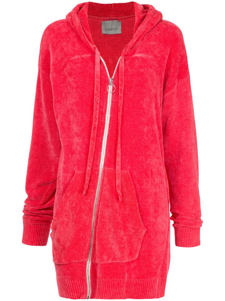 Laneus Oversized Zip Hoodie - Pink & Purple