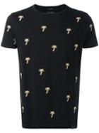 Marc Jacobs Embroidered Palm Tree T-shirt, Men's, Size: Small, Black, Cotton