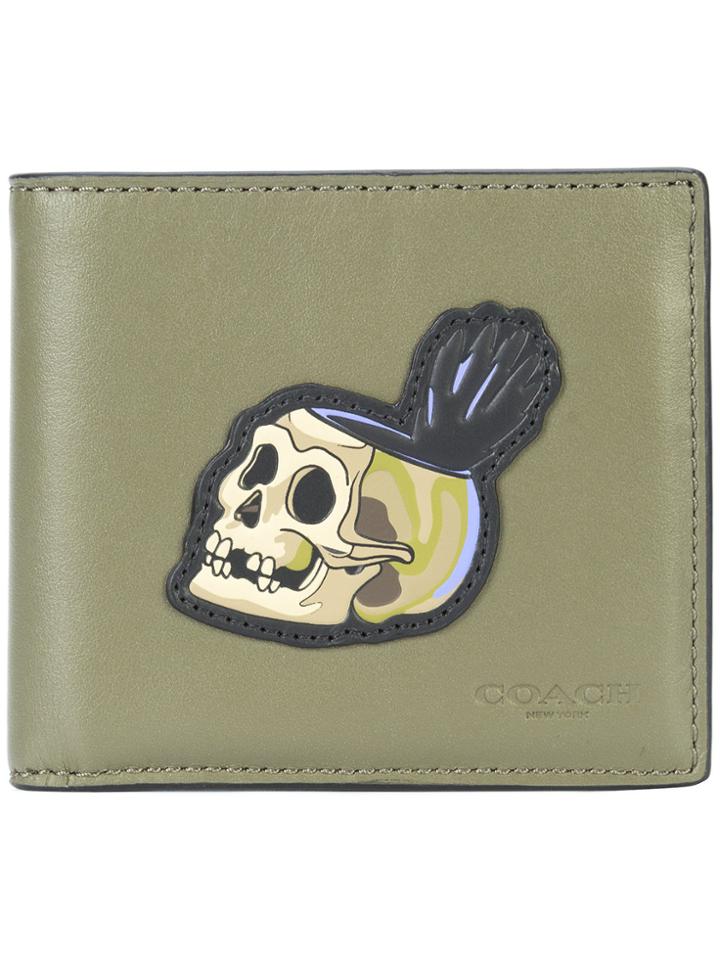 Coach Coach X Disney Skull Billfold Wallet - Green