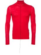 Maison Margiela - Fitted Inside-out Effect Sweater - Men - Wool - 46, Red, Wool