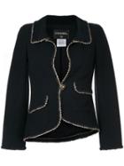 Chanel Pre-owned Trimmed Detailing Blazer - Blue