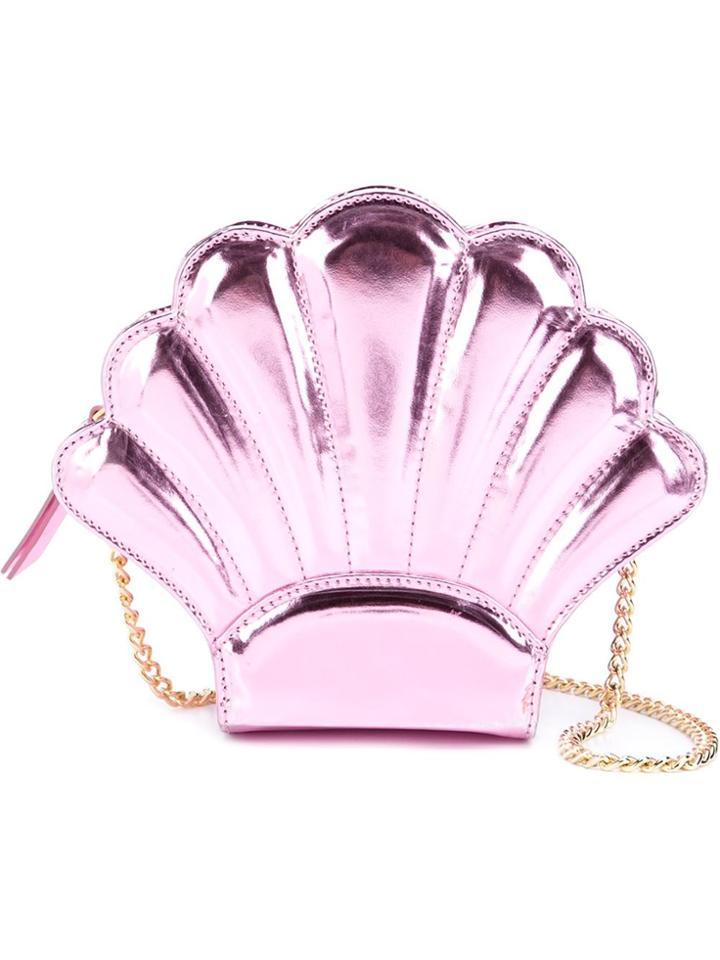 Yazbukey 'shell Mirror' Shoulder Bag - Pink & Purple