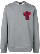 Diesel Black Gold Boxy Sweatshirt With Cactus Patch - Grey