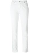 7 For All Mankind Straight Leg Jeans, Women's, Size: 28, White, Cotton/lyocell/spandex/elastane