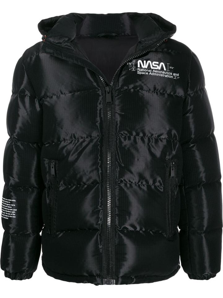 Heron Preston Nasa Zipped Down Jacket - Black