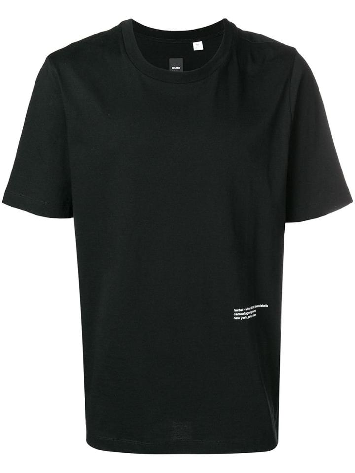 Oamc Oversized Back Print T-shirt - Black