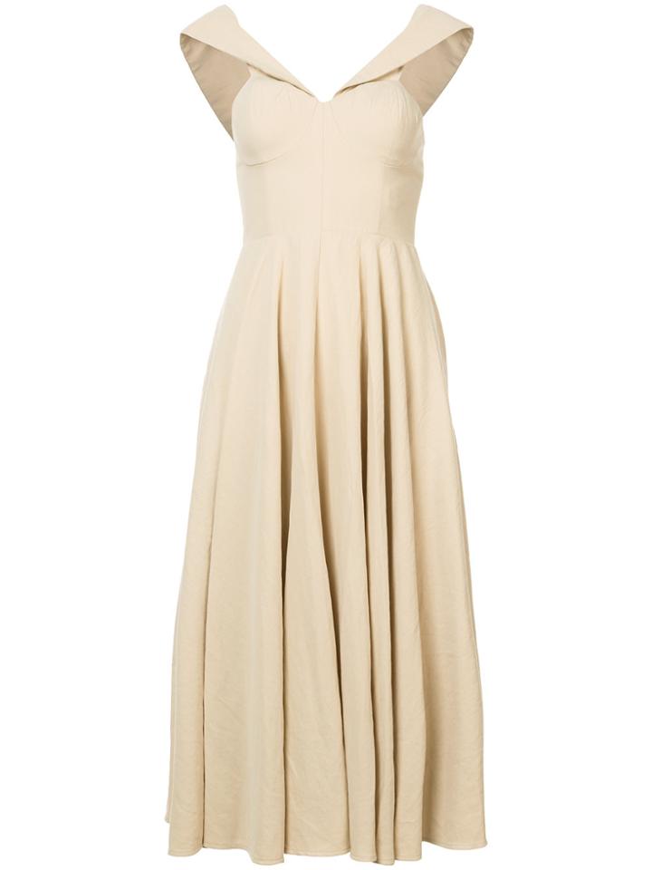 Co Flared Midi Dress - Brown