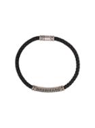 John Hardy Silver Classic Chain Woven Leather Bracelet With Jawan