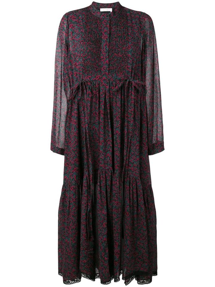 Chloé Cherry Print Dress, Women's, Size: 40, Red, Cotton/silk/polyester