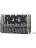 Patrizia Pepe Appliqué Rock Shoulder Bag - Metallic
