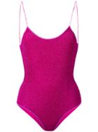 Oseree - Lumiere Swimsuit - Women - Polyamide/polyester/spandex/elastane - M, Pink/purple, Polyamide/polyester/spandex/elastane