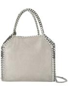 Stella Mccartney - Mini Falabella Tote - Women - Silk/polyester/metal - One Size, Grey, Silk/polyester/metal