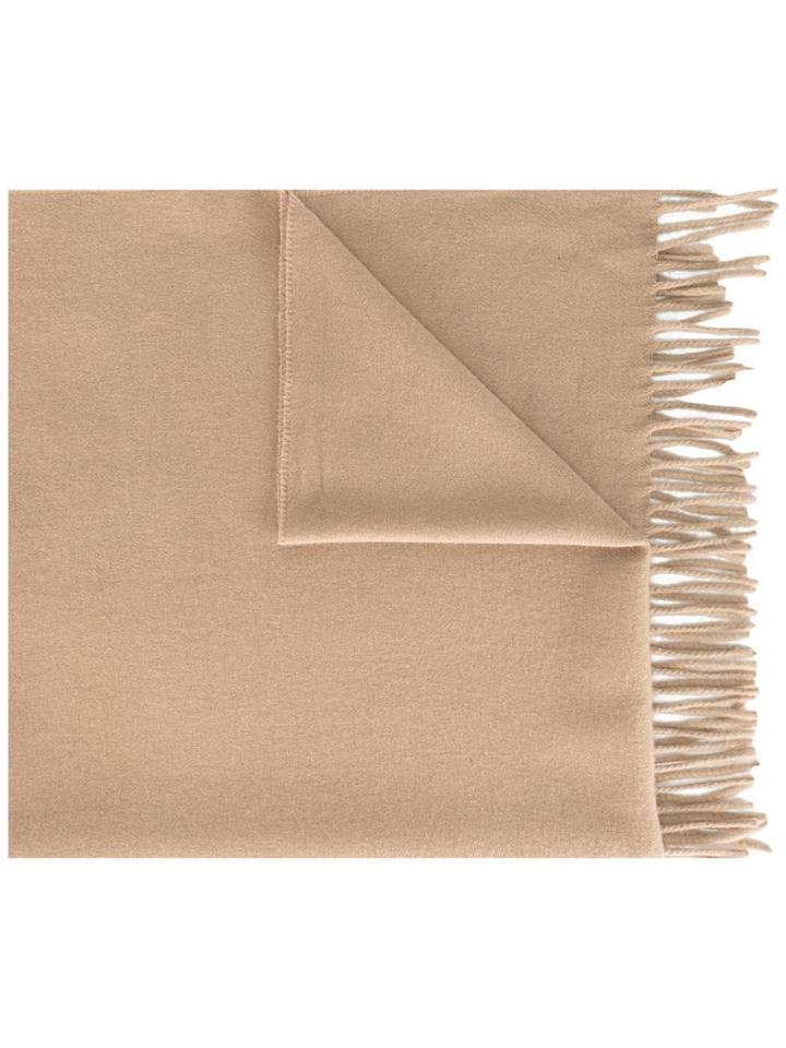 A.p.c. Classic Tassel Detail Scarf, Men's, Brown, Wool/cashmere