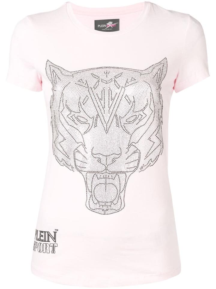 Plein Sport Embellished Tiger T-shirt - Pink