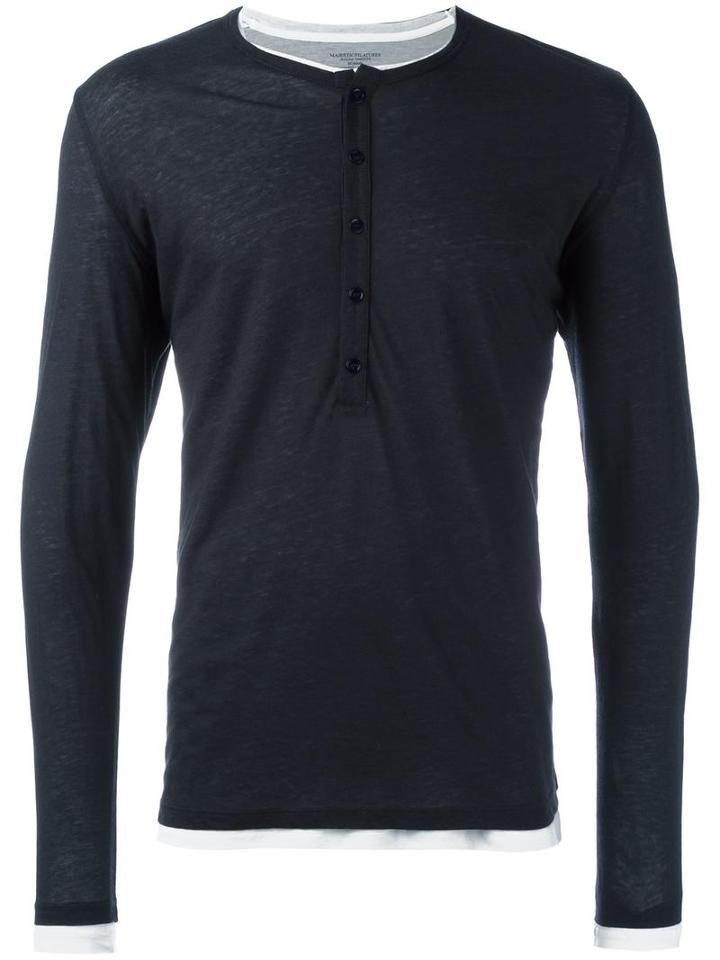 Majestic Filatures Crew Neck Jumper, Men's, Size: Xl, Blue, Cotton/cashmere