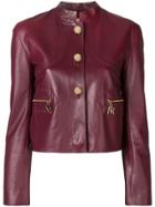 Nina Ricci Embellished Button Jacket - Pink & Purple