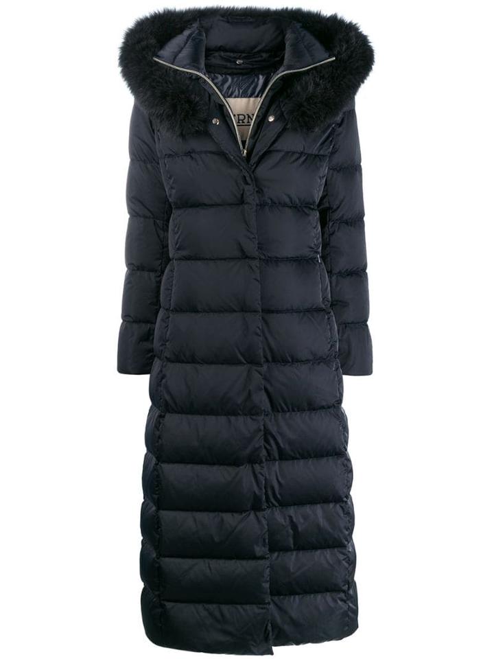 Herno Fur Collar Parka Coat - Blue