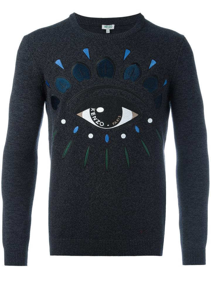 Kenzo - Eye Jumper - Men - Cotton - Xl, Grey, Cotton
