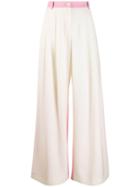 Natasha Zinko Wide Leg Pleated Trousers - Neutrals